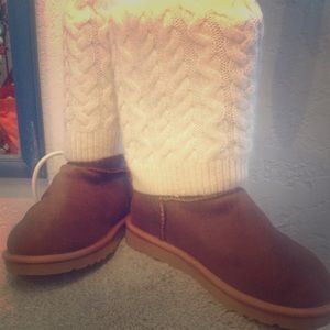 Uggs brown with cream knit